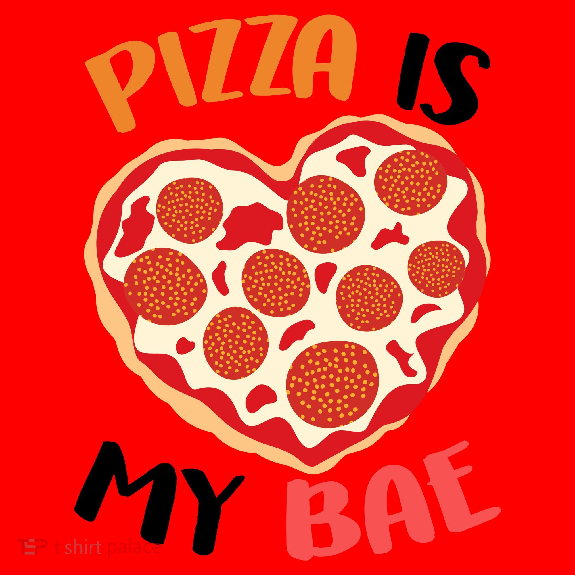 Pizza is My Bae Funny Valentines Day Santa Hat