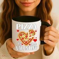 Pizza Is My Valentine Coffee Mug thumb 3