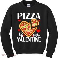 Pizza Is My Valentine Kids Sweatshirt thumb 0