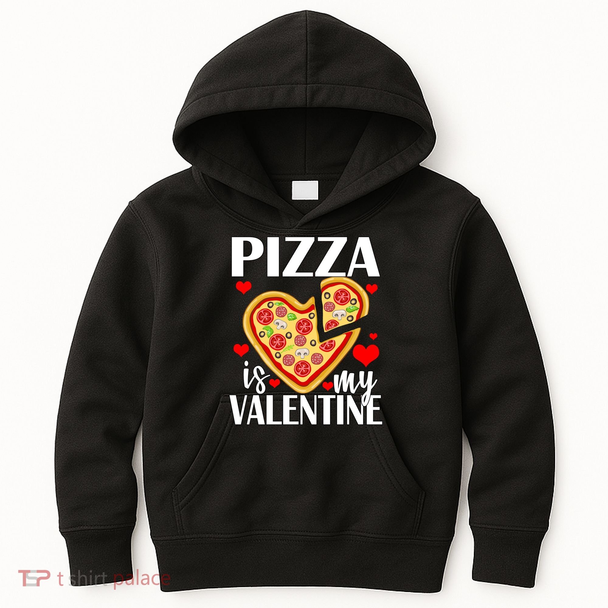 Pizza Is My Valentine Kids Hoodie
