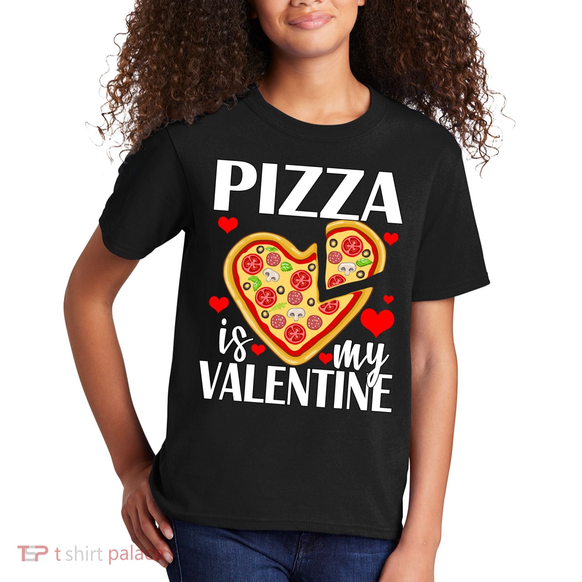 Pizza Is My Valentine Kids T-Shirt