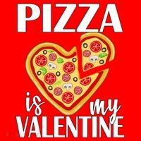 Pizza Is My Valentine Santa Hat thumb 1