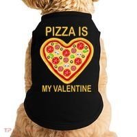 Pizza Is My Valentine Funny Pizza Lover Doggie Tank thumb 0