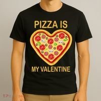 Pizza Is My Valentine Funny Pizza Lover T-Shirt thumb 3