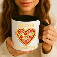 Pizza Is My Valentine Funny Pizza Lover Coffee Mug thumb 3
