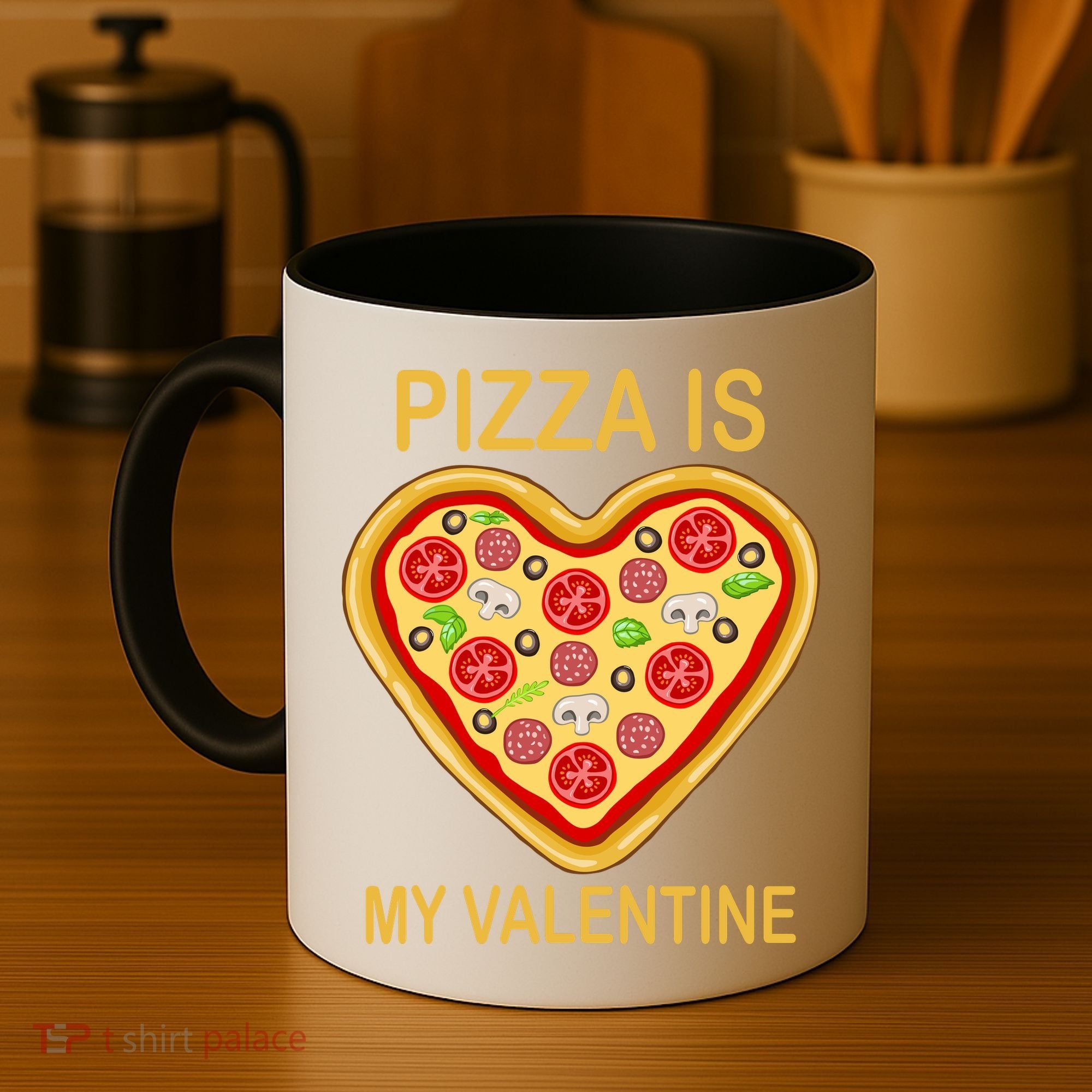 Pizza Is My Valentine Funny Pizza Lover Coffee Mug