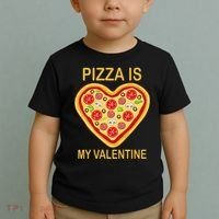 Pizza Is My Valentine Funny Pizza Lover Toddler T-Shirt thumb 2
