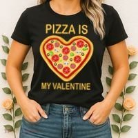 Pizza Is My Valentine Funny Pizza Lover Women's T-Shirt thumb 2