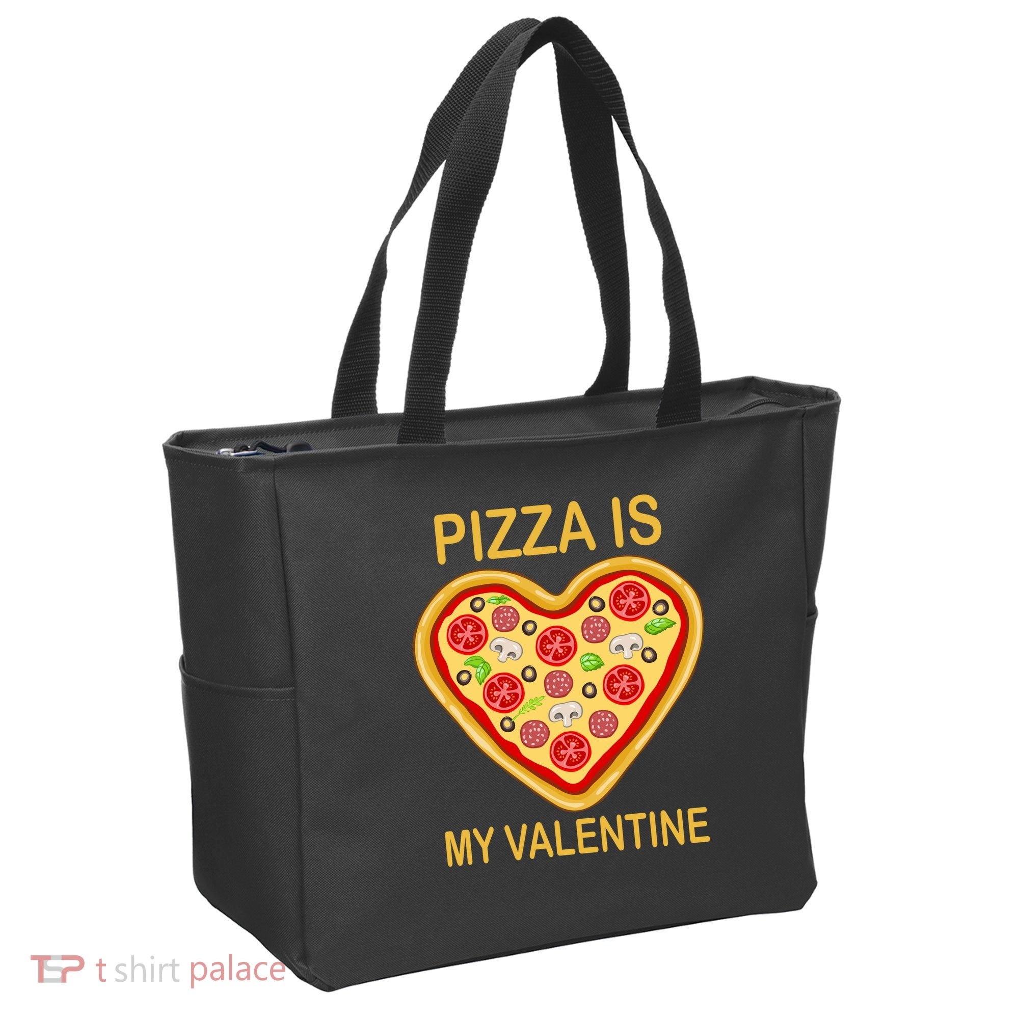 Pizza Is My Valentine Funny Pizza Lover Tote Bag