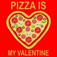 Pizza Is My Valentine Funny Pizza Lover Santa Hat thumb 1