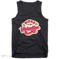 Pizza Is My Valentine Funny Valentine's Day Love Tank Top thumb 0