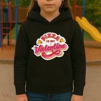Pizza Is My Valentine Funny Valentine's Day Love Kids Hoodie thumb 3