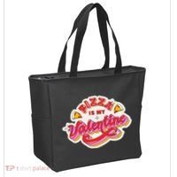 Pizza Is My Valentine Funny Valentine's Day Love Tote Bag thumb 2