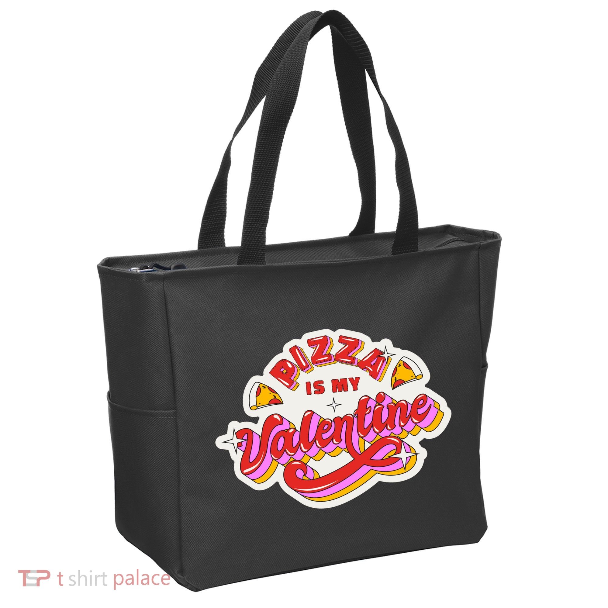 Pizza Is My Valentine Funny Valentine's Day Love Tote Bag