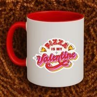 Pizza Is My Valentine Funny Valentine's Day Love Coffee Mug thumb 2