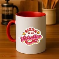 Pizza Is My Valentine Funny Valentine's Day Love Coffee Mug thumb 4