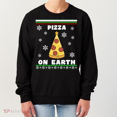 Pizza On Earth Ugly Christmas Women's Sweatshirt
