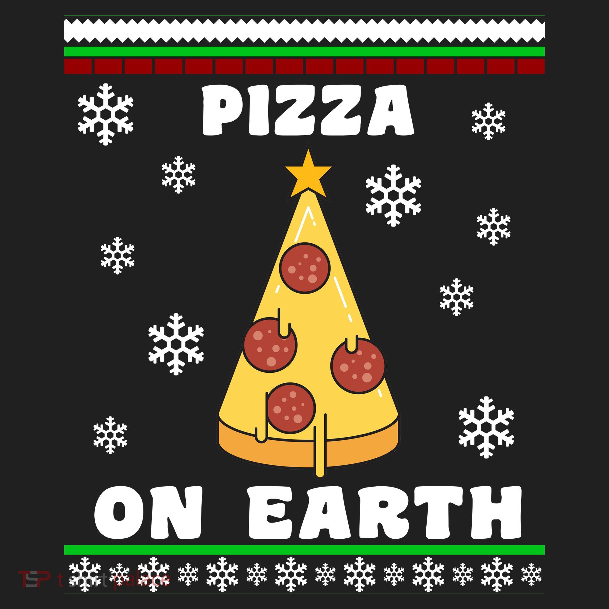 Pizza On Earth Ugly Christmas Women's Sweatshirt