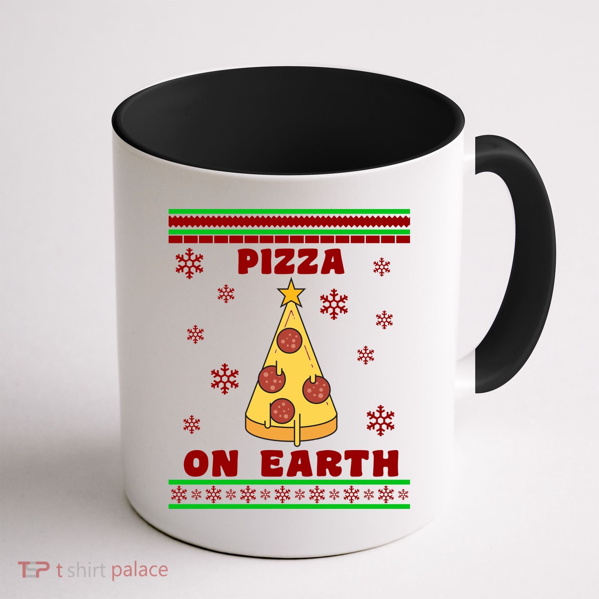 Pizza On Earth Ugly Christmas Coffee Mug