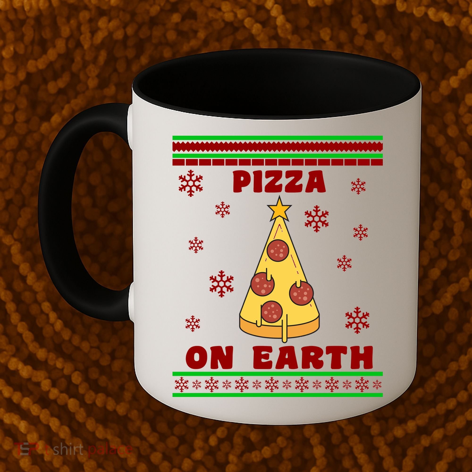Pizza On Earth Ugly Christmas Coffee Mug