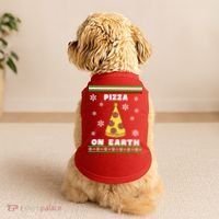Pizza On Earth Ugly Christmas Doggie Tank thumb 2