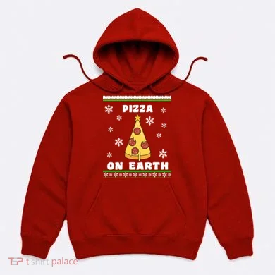 Pizza On Earth Ugly Christmas Hoodie
