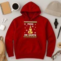 Pizza On Earth Ugly Christmas Hoodie thumb 3