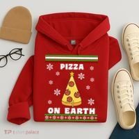 Pizza On Earth Ugly Christmas Hoodie thumb 4
