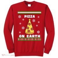 Pizza On Earth Ugly Christmas Sweatshirt thumb 0