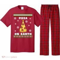 Pizza On Earth Ugly Christmas Pajama Set thumb 0