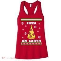 Pizza On Earth Ugly Christmas Women's Tank Top thumb 0