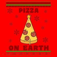Pizza On Earth Ugly Christmas Santa Hat thumb 1