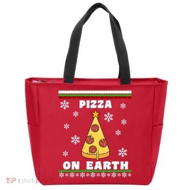 Pizza On Earth Ugly Christmas Tote Bag