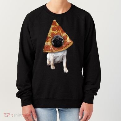 Pizza Pug Dog Women's Sweatshirt