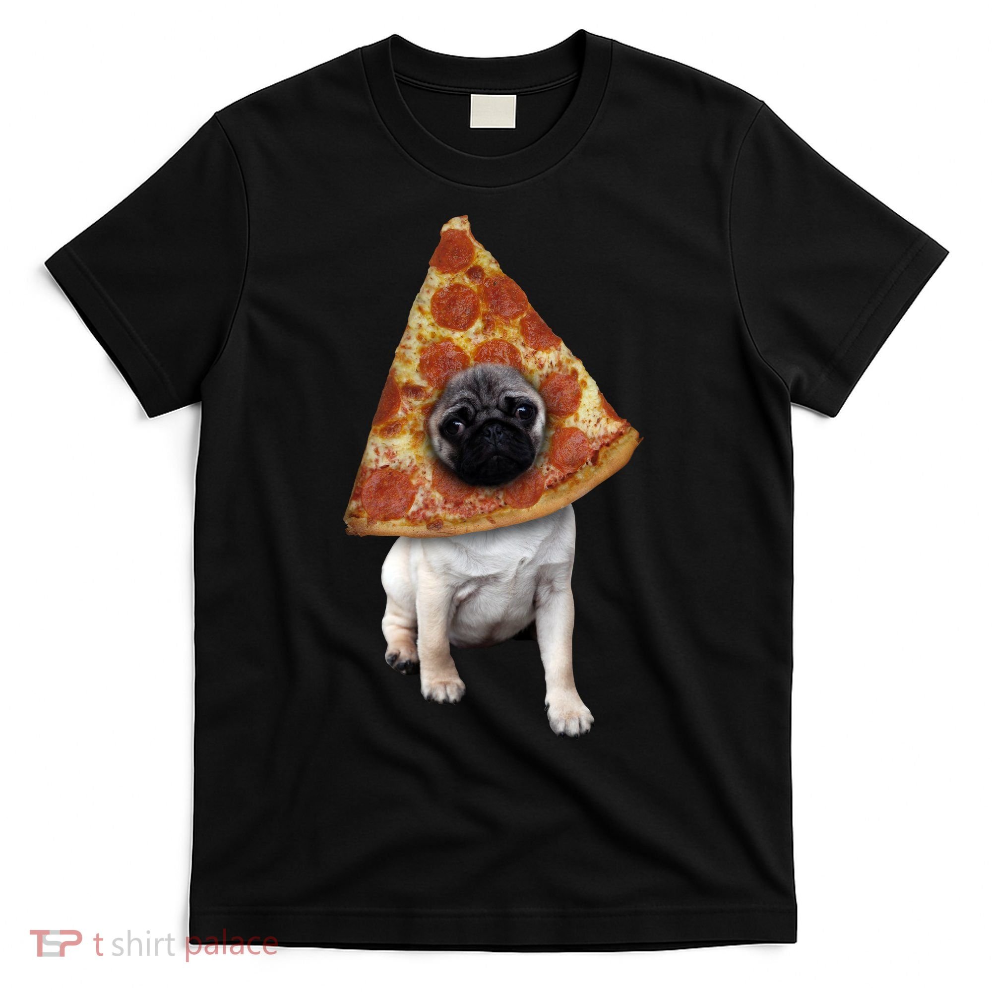 Pizza Pug Dog T-Shirt