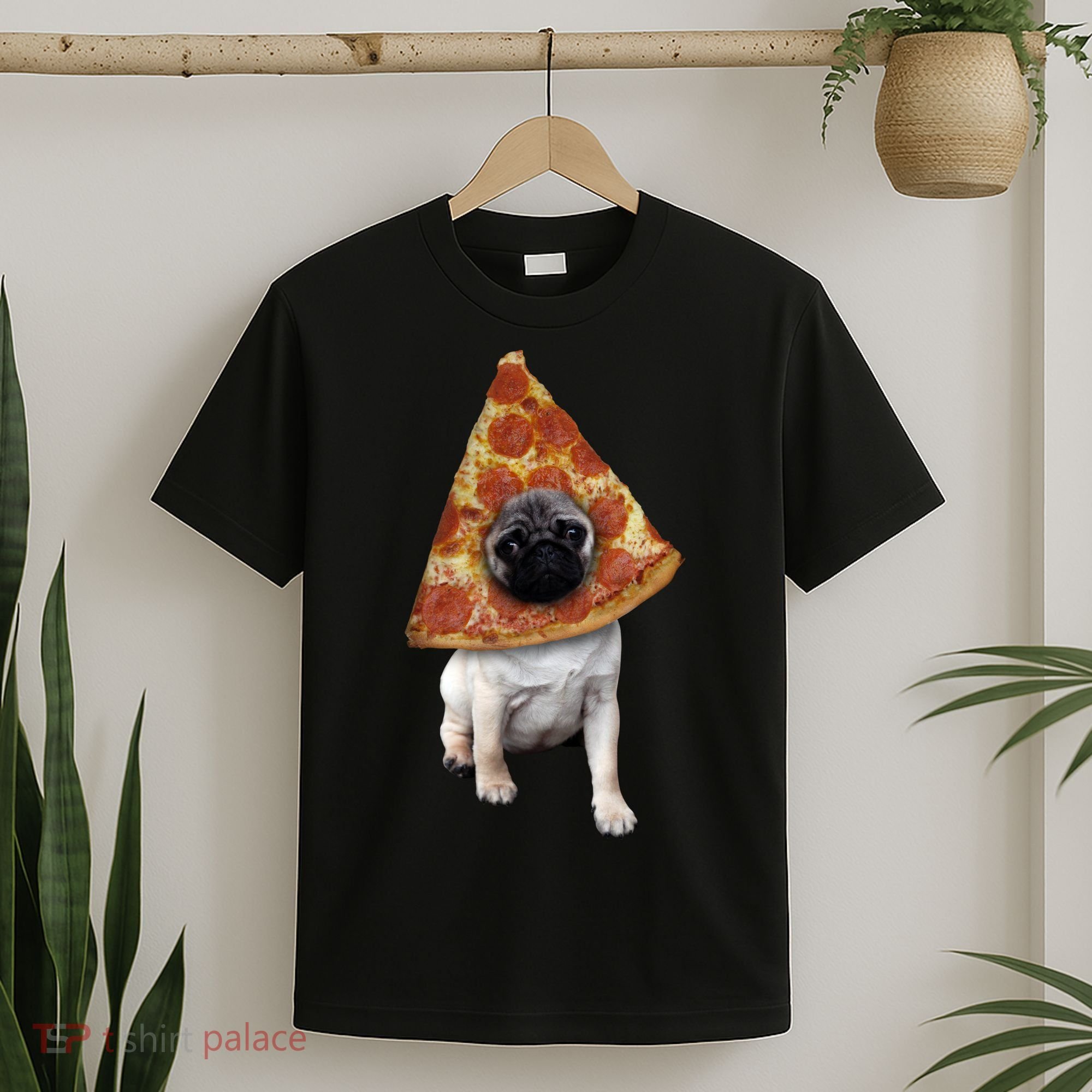 Pizza Pug Dog T-Shirt