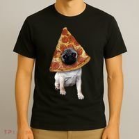 Pizza Pug Dog T-Shirt thumb 3
