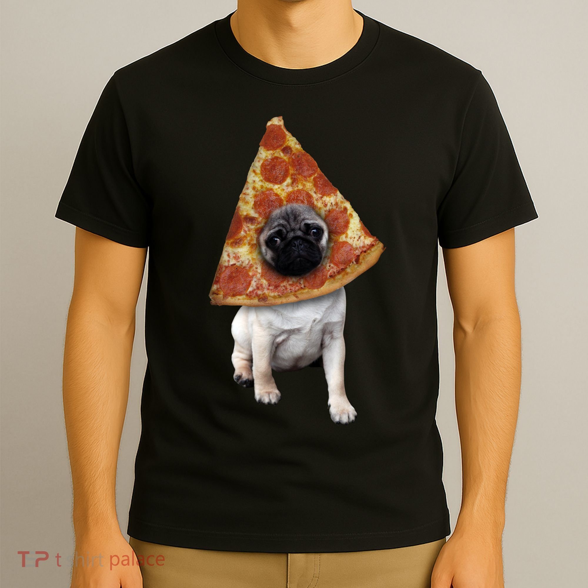 Pizza Pug Dog T-Shirt