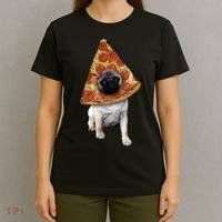 Pizza Pug Dog T-Shirt thumb 4