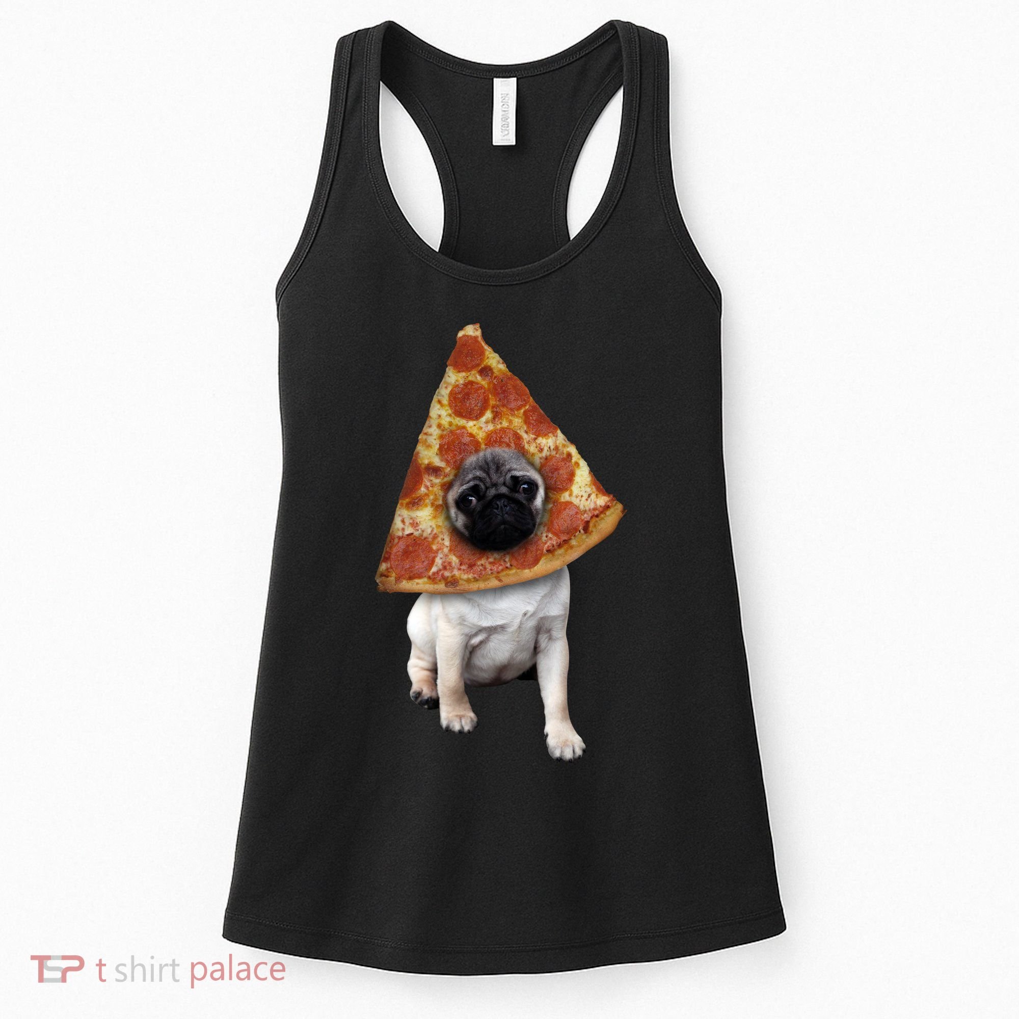 Pizza Pug Dog Women's Tank Top