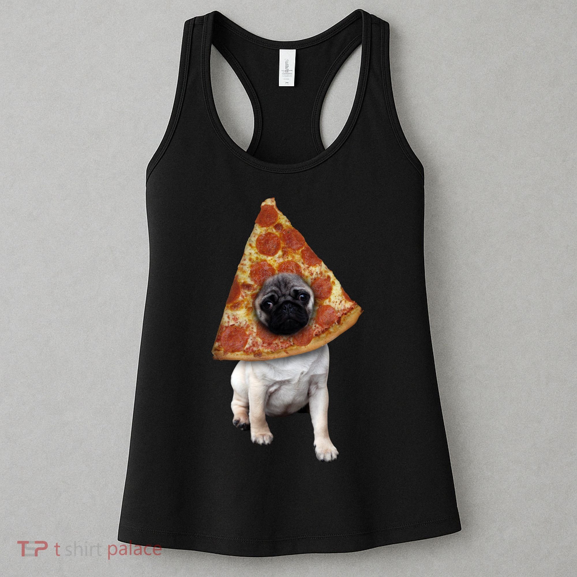 Pizza Pug Dog Women's Tank Top