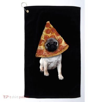 Pizza Pug Dog Golf Towel