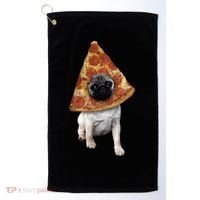 Pizza Pug Dog Golf Towel thumb 0