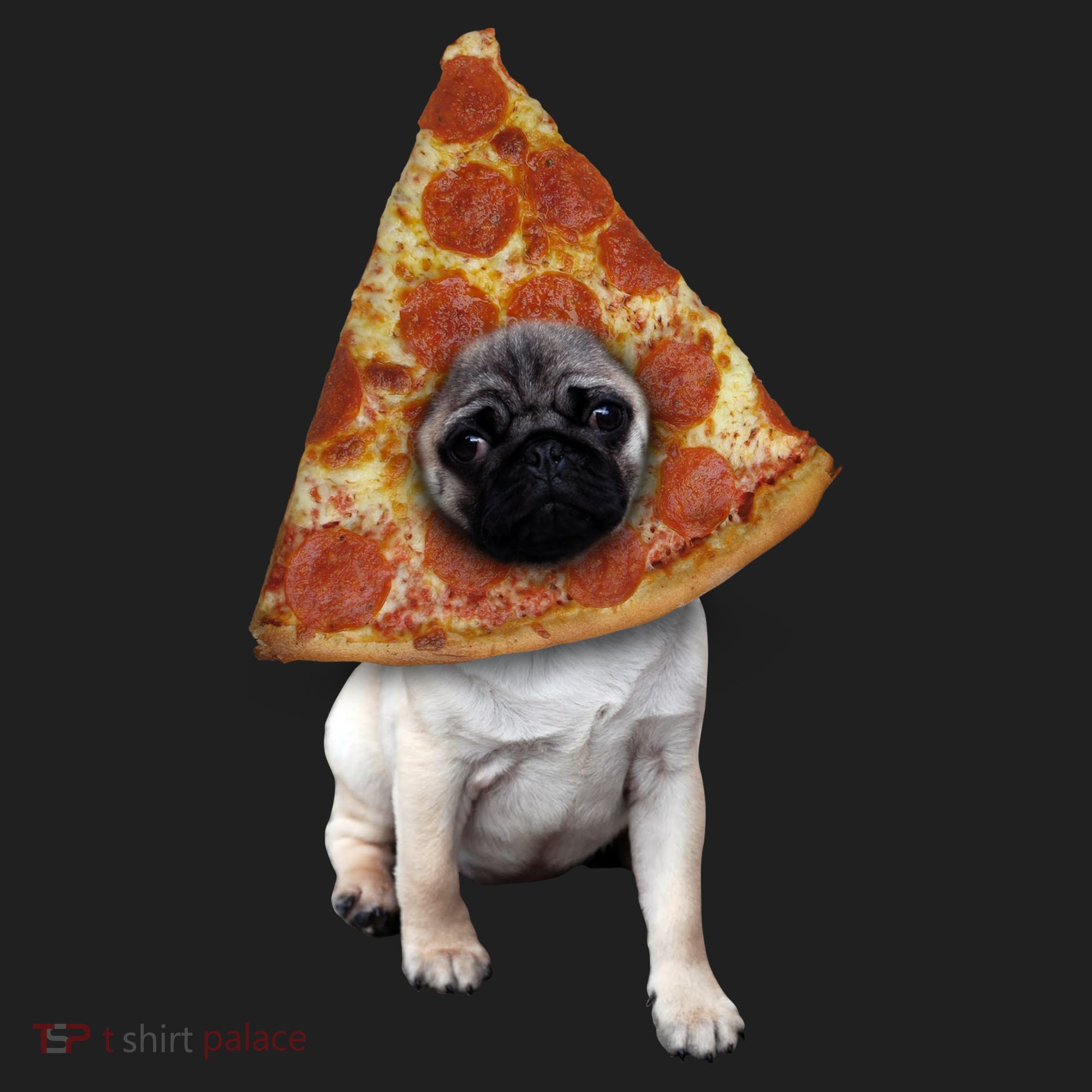 Pizza Pug Dog Golf Towel