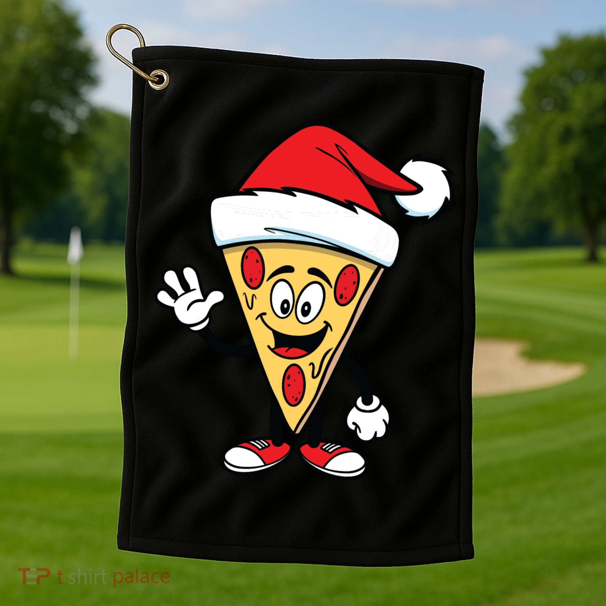 Pizza Santa Golf Towel