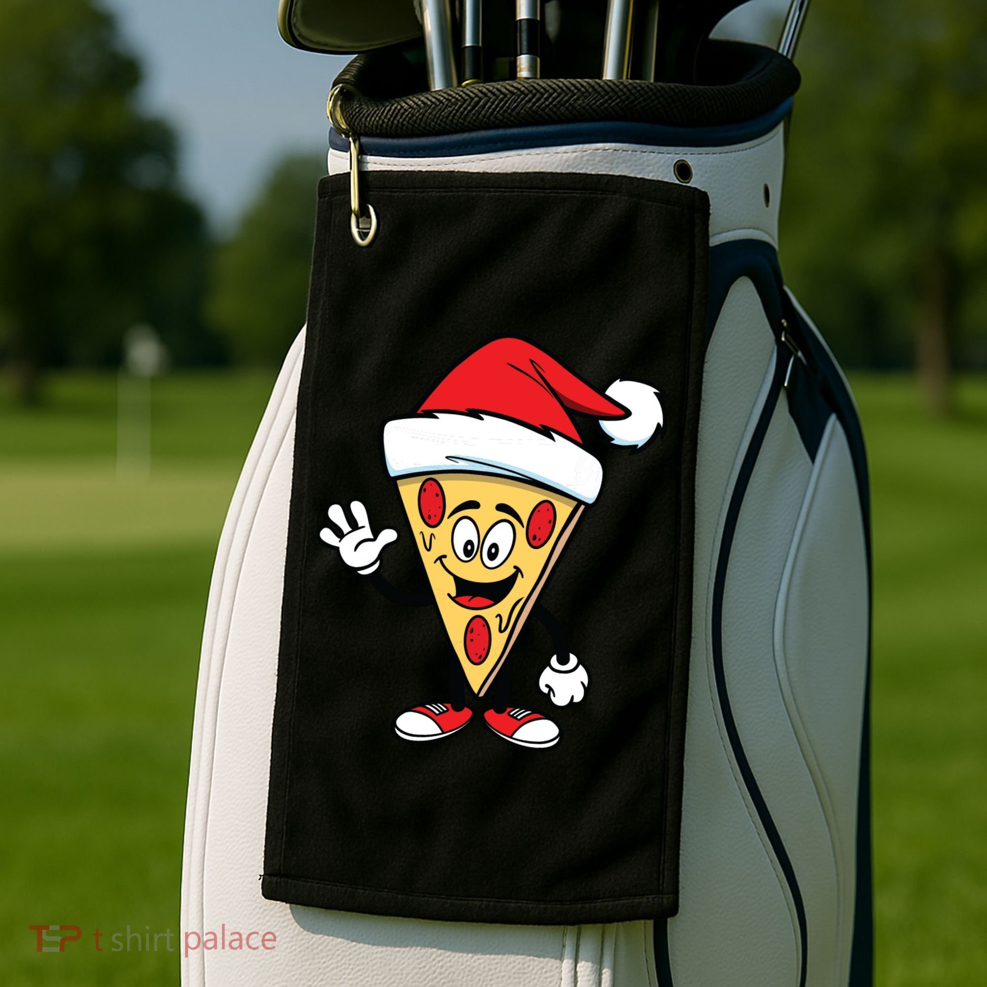 Pizza Santa Golf Towel
