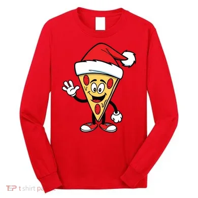 Pizza Santa Long Sleeve Shirt
