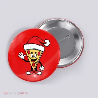 Pizza Santa Button