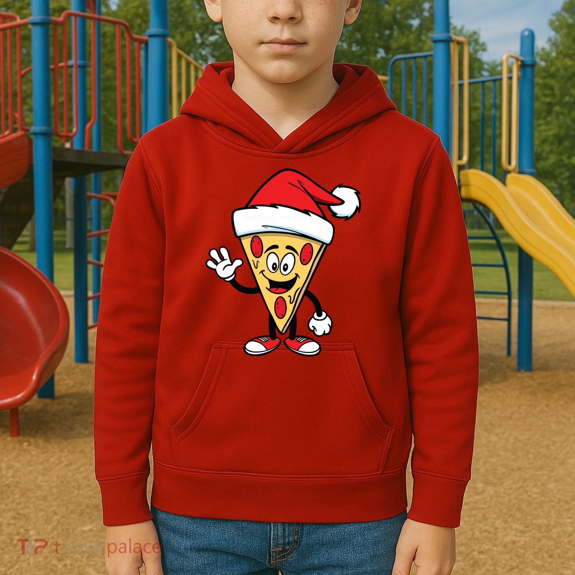 Pizza Santa Kids Hoodie