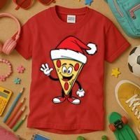 Pizza Santa Kids T-Shirt thumb 3